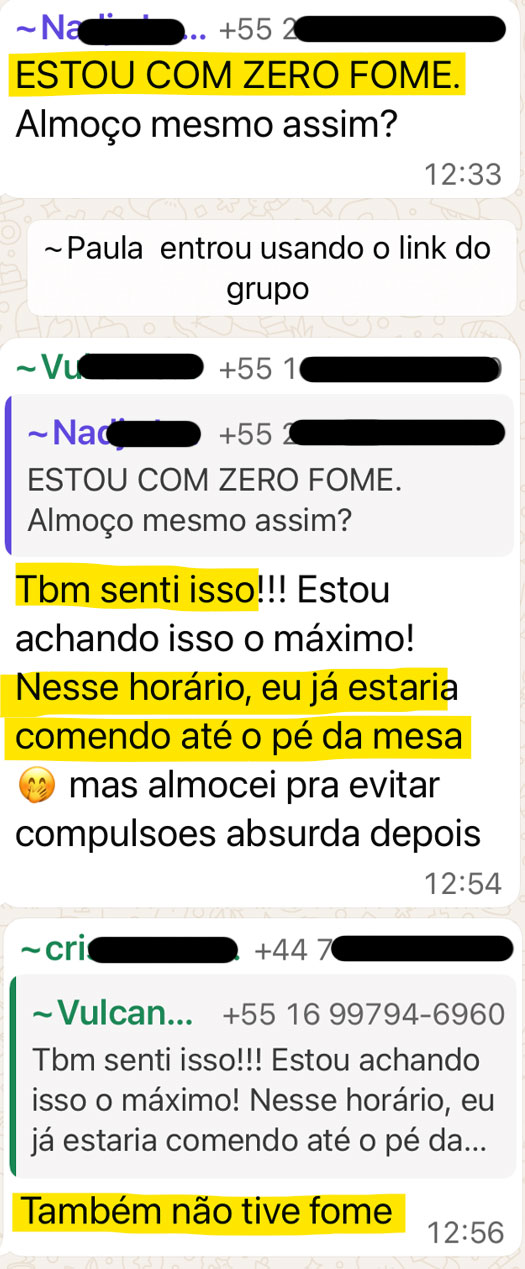 Depoimento de aluna