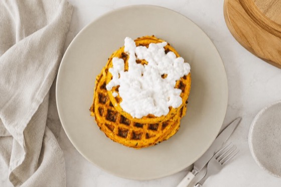 Waffle de frango
