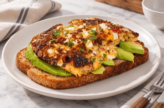 Toast de salada de ovos crocante